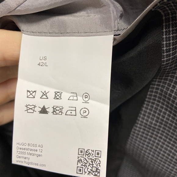 BOSS Hugo Boss Glen Plaid Blazer Jacket Mens 42L - Picture 10 of 11